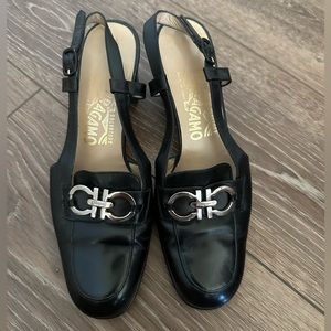 Salvatore Ferragamo Slingback Loafer block heel